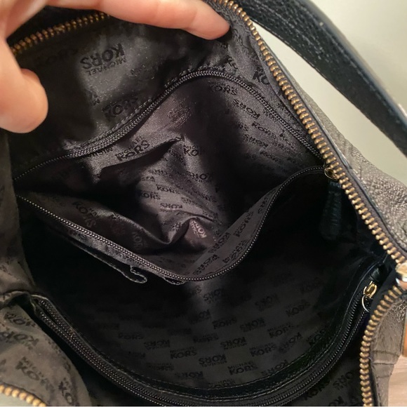 Michael Kors Black Pebbled Leather Large Crossbody Convertible Shoulder Bag - Picture 7 of 15